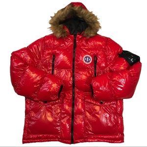 Men’s red puff jacket. Size 3X